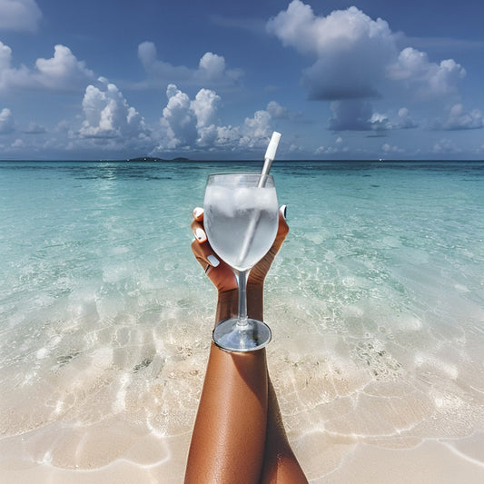 Reusable Collapsible Stainless Steel Straw (white)